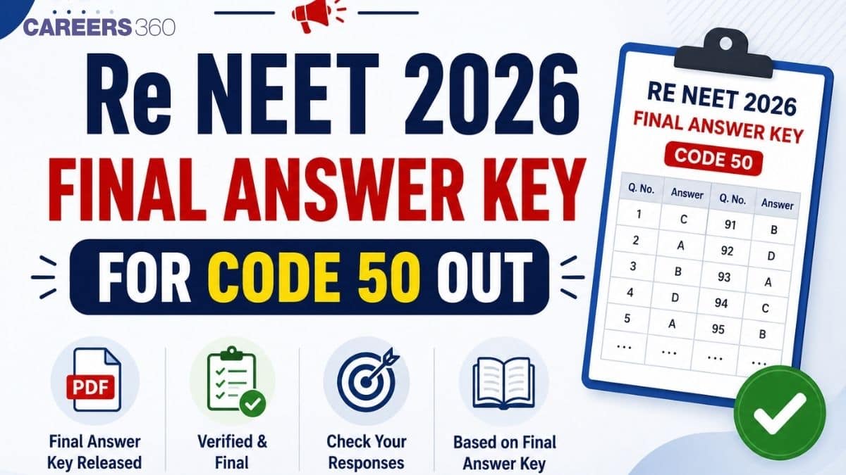 Re NEET 2026 Final Answer Key Code 50 Out: Download Official PDF Here